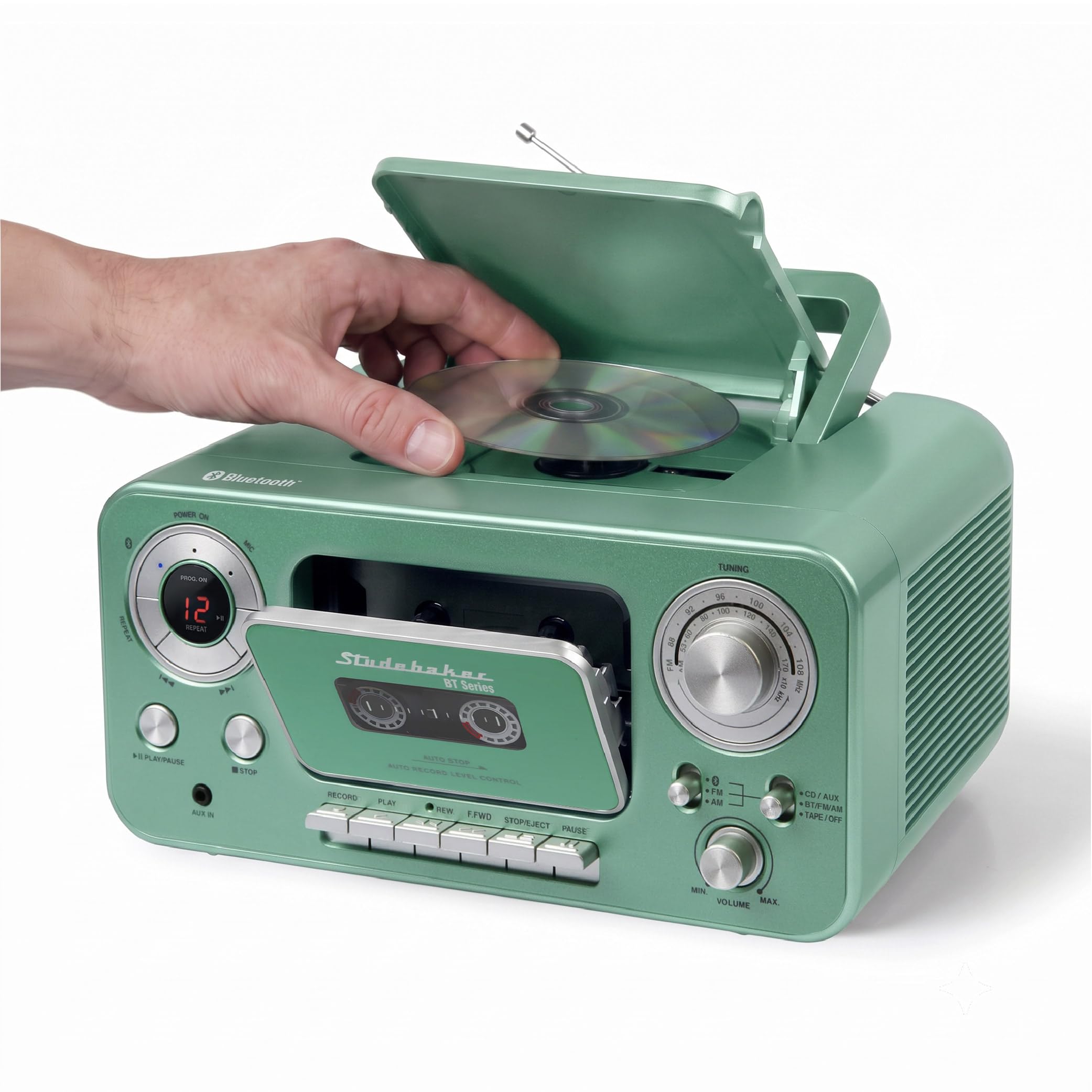 Amazon.com: Studebaker Portable CD Player with Bluetooth - Teal